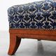 Art Deco Upholstered Footstool with Sabre Legs, France, 20th Century