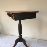 Pedestal table with drawers