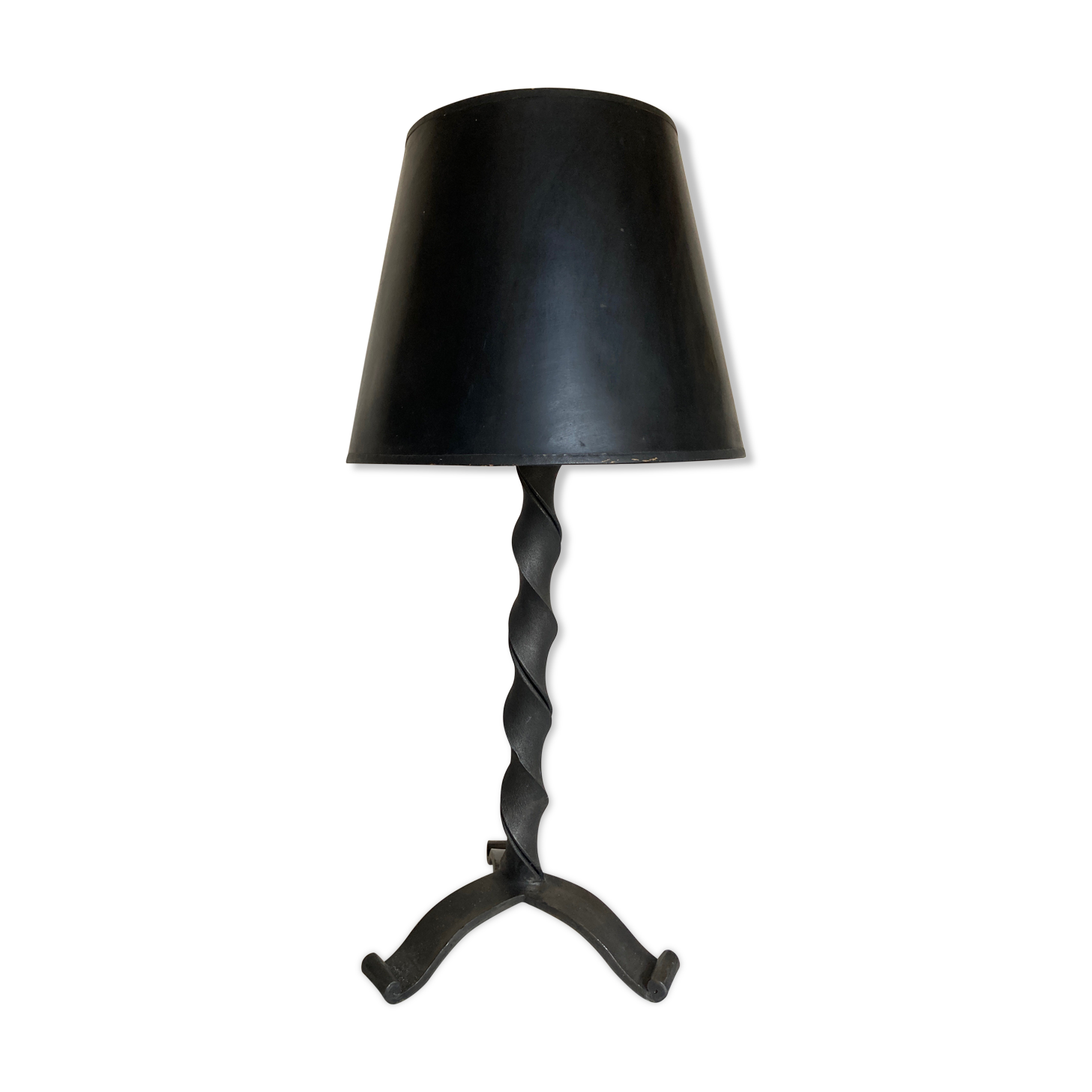 Brutalist beaten iron lamp 1970