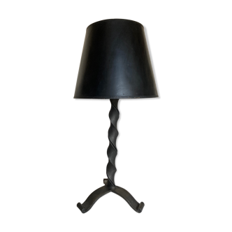 Lampe de fer battu brutaliste 1970