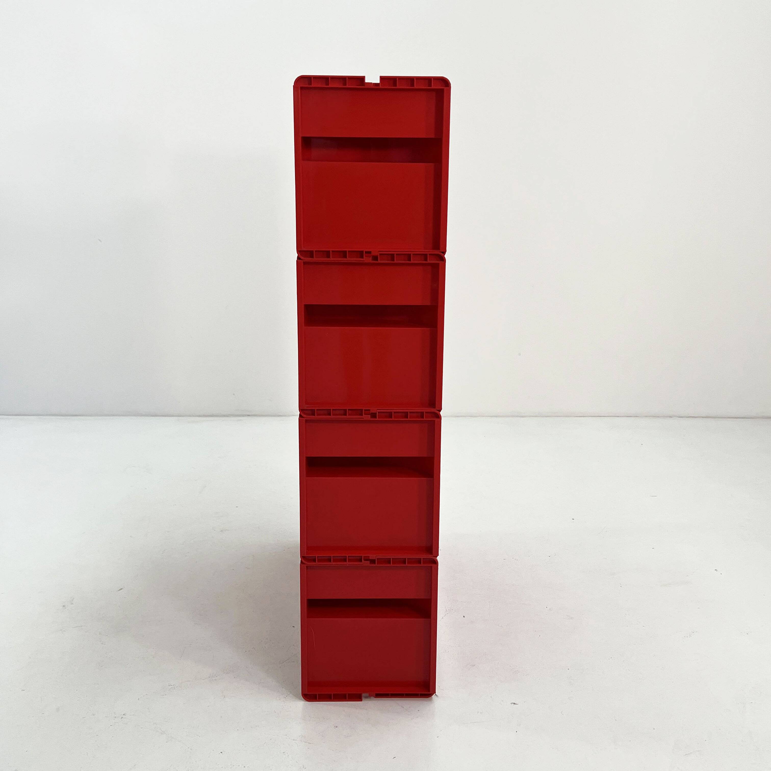 Modular shelf Jeep red by De Pas, D'Urbino & Lomazzi for BBB 1970