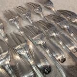 12 silver-plated cake forks, goldsmith Boulenger art deco