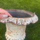 Large Medicis vase in white cast iron.