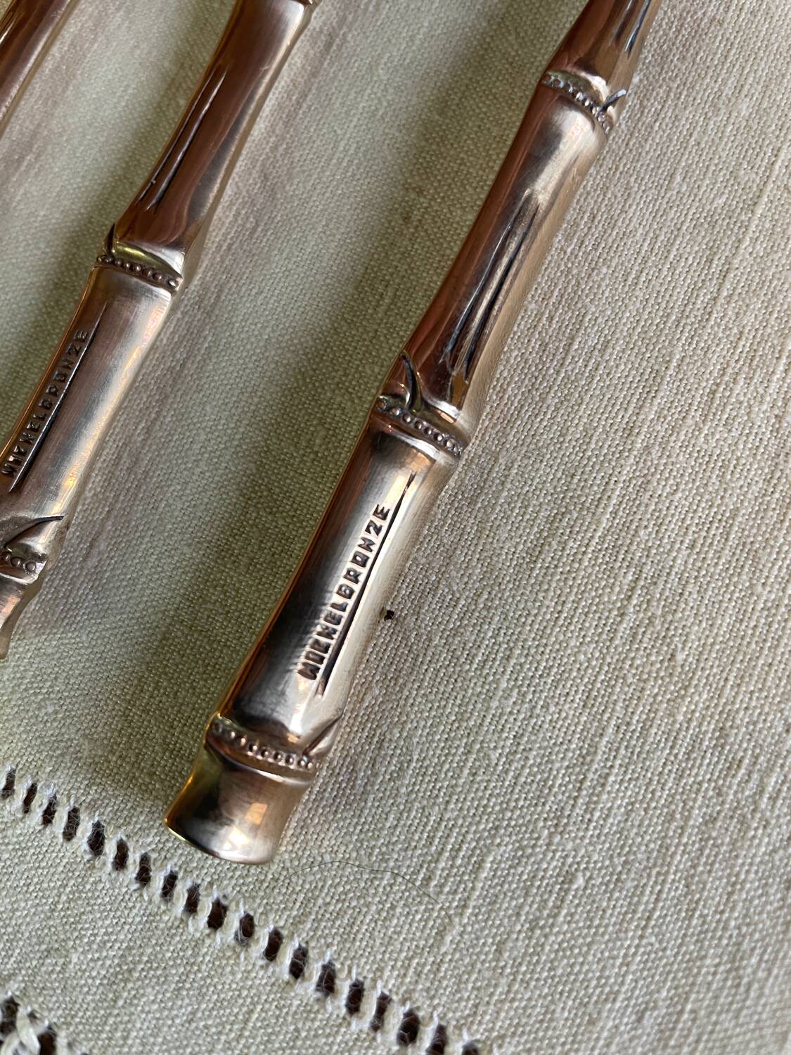 14 “Bamboo” nickel bronze place settings