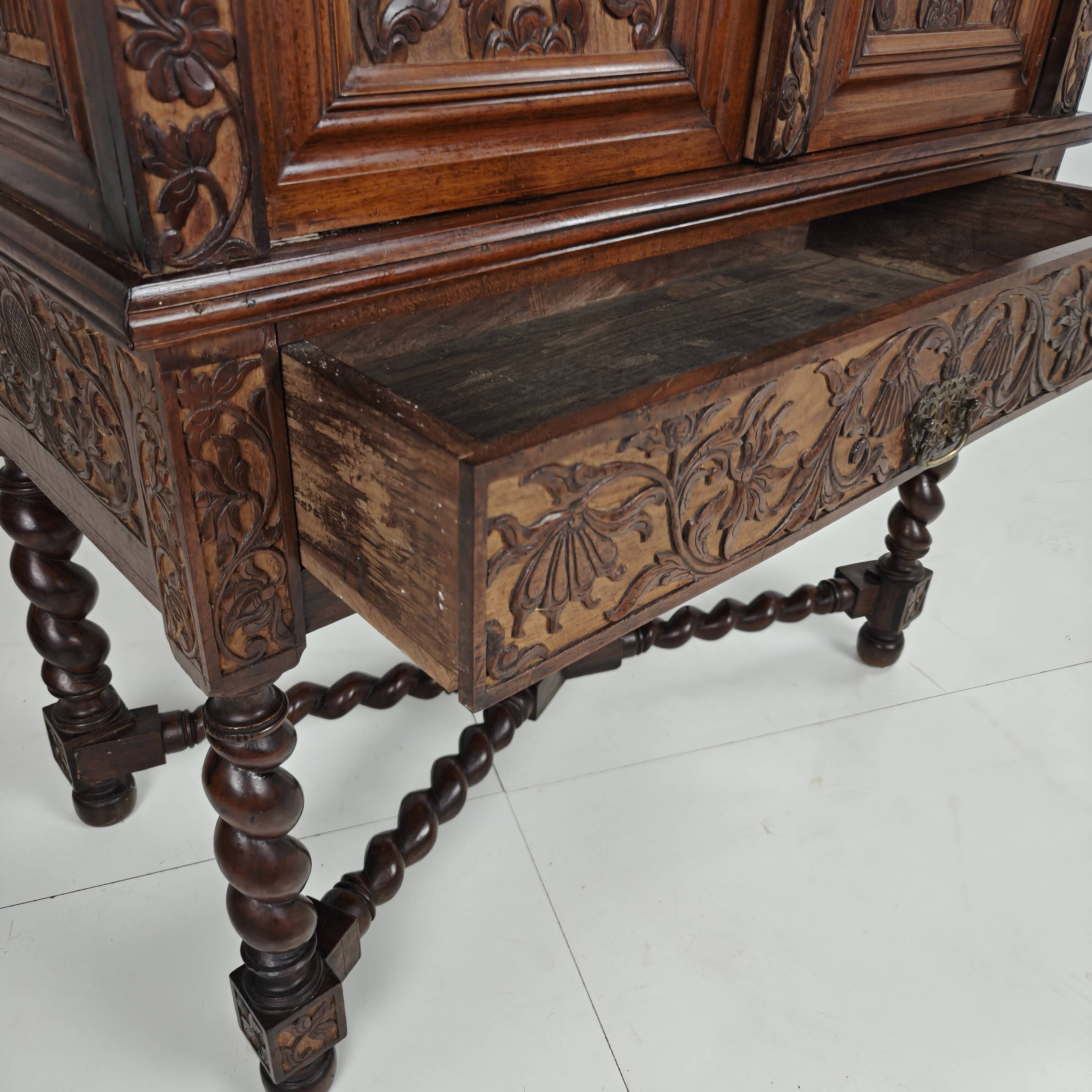 19th Century Carved Colonial Cabinet – Dutch East Indies