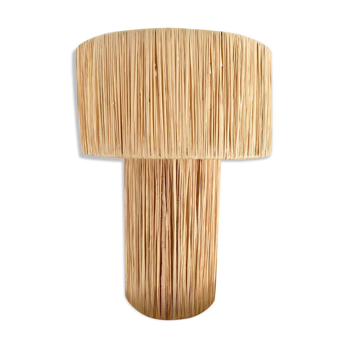 Raffia table lamp