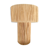 Lampe à poser en raphia