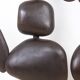 Antonine de Saint Pierre. Curved metal sculpture. Contemporary work.
