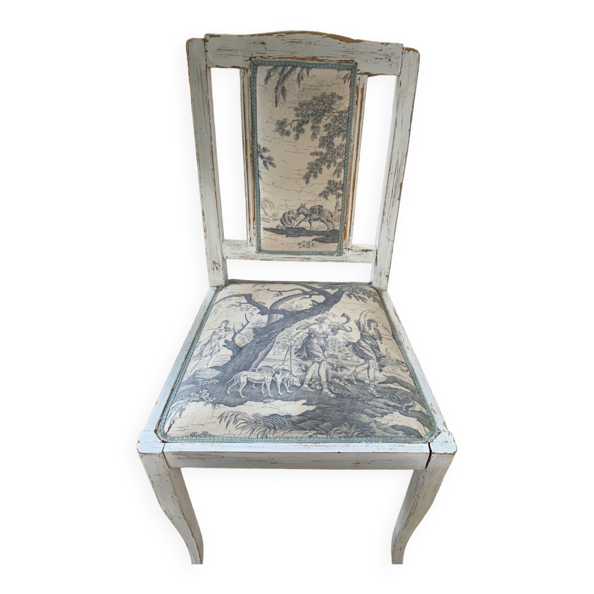 Chaise ancienne tapissée