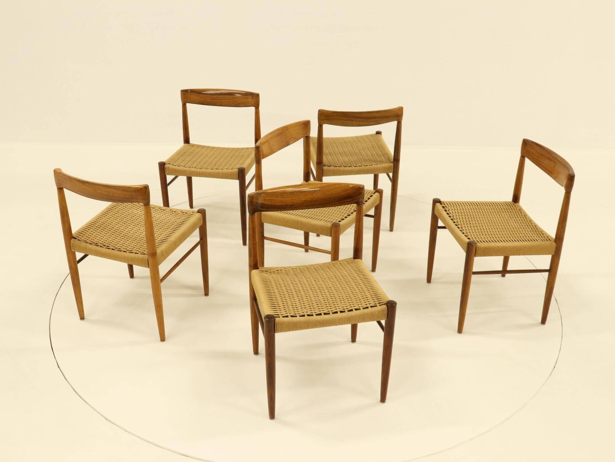 Set of 6 Rosewood Dining Chairs by H.W.Klein for Bramin, Denmark, 1960s