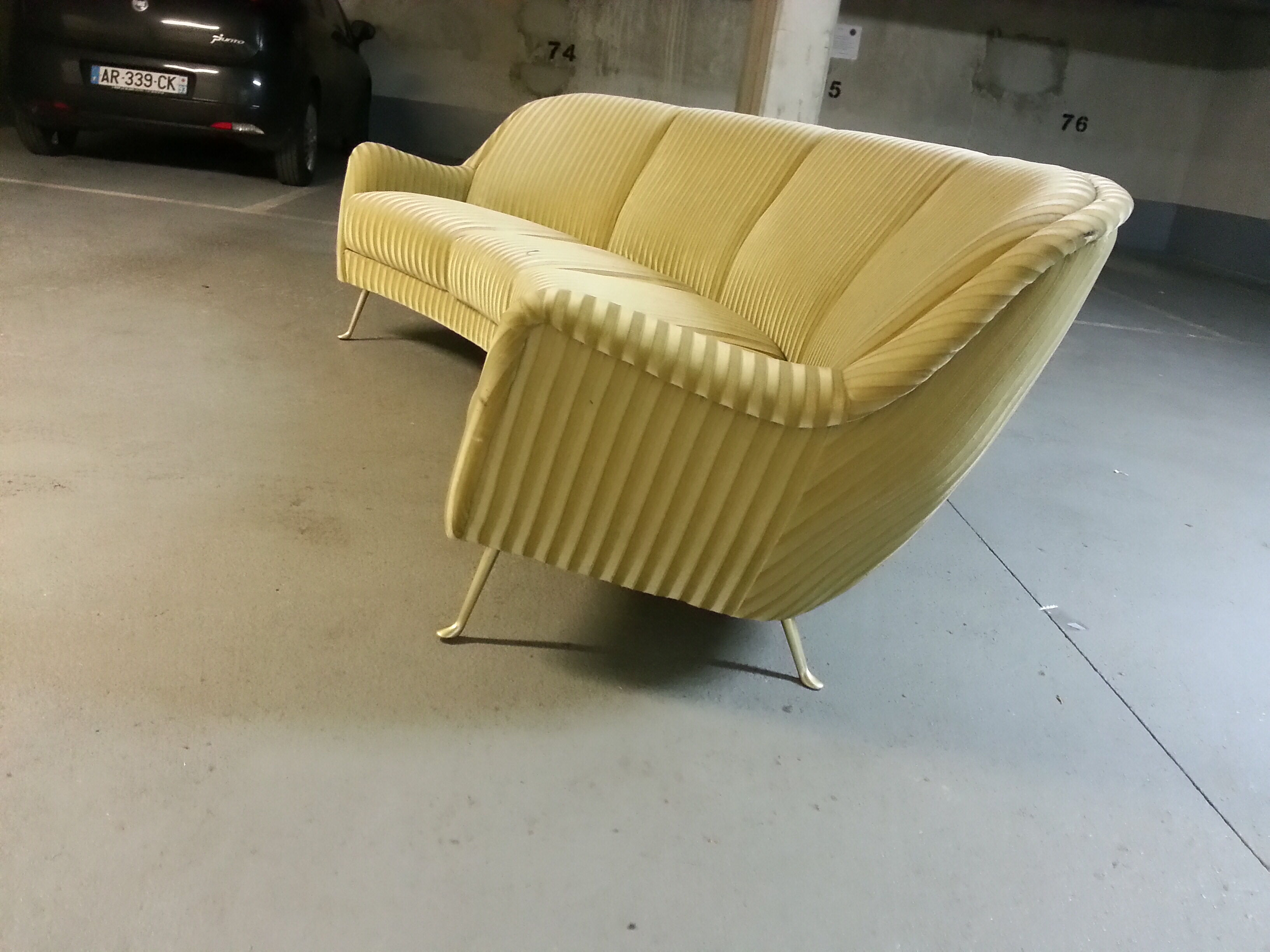 Sofa sofa Arc egg curve Arc 50s 60s Italian Arflex