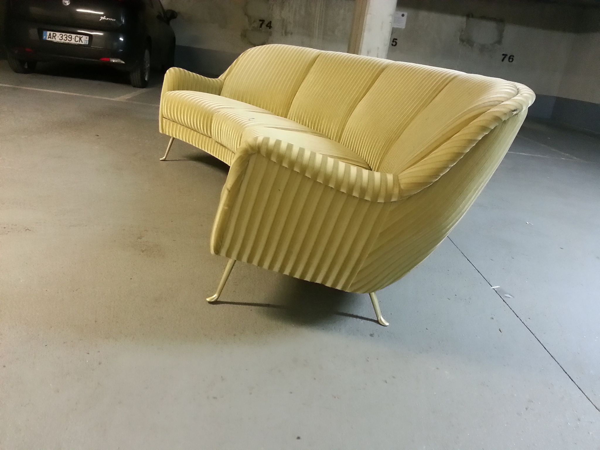 Canapé sofa Arc egg courbe Arc années 50 60 Italien Arflex