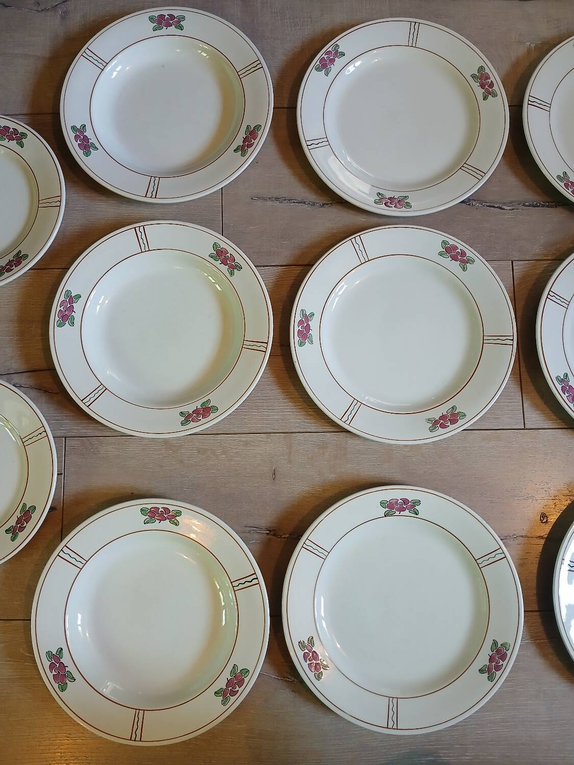 14 Terre de fer SALINS "Water Lily" plates