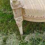 Pair of vintage antique Directoire style armchairs