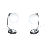 Lampes de chevet chromées italiennes vintage