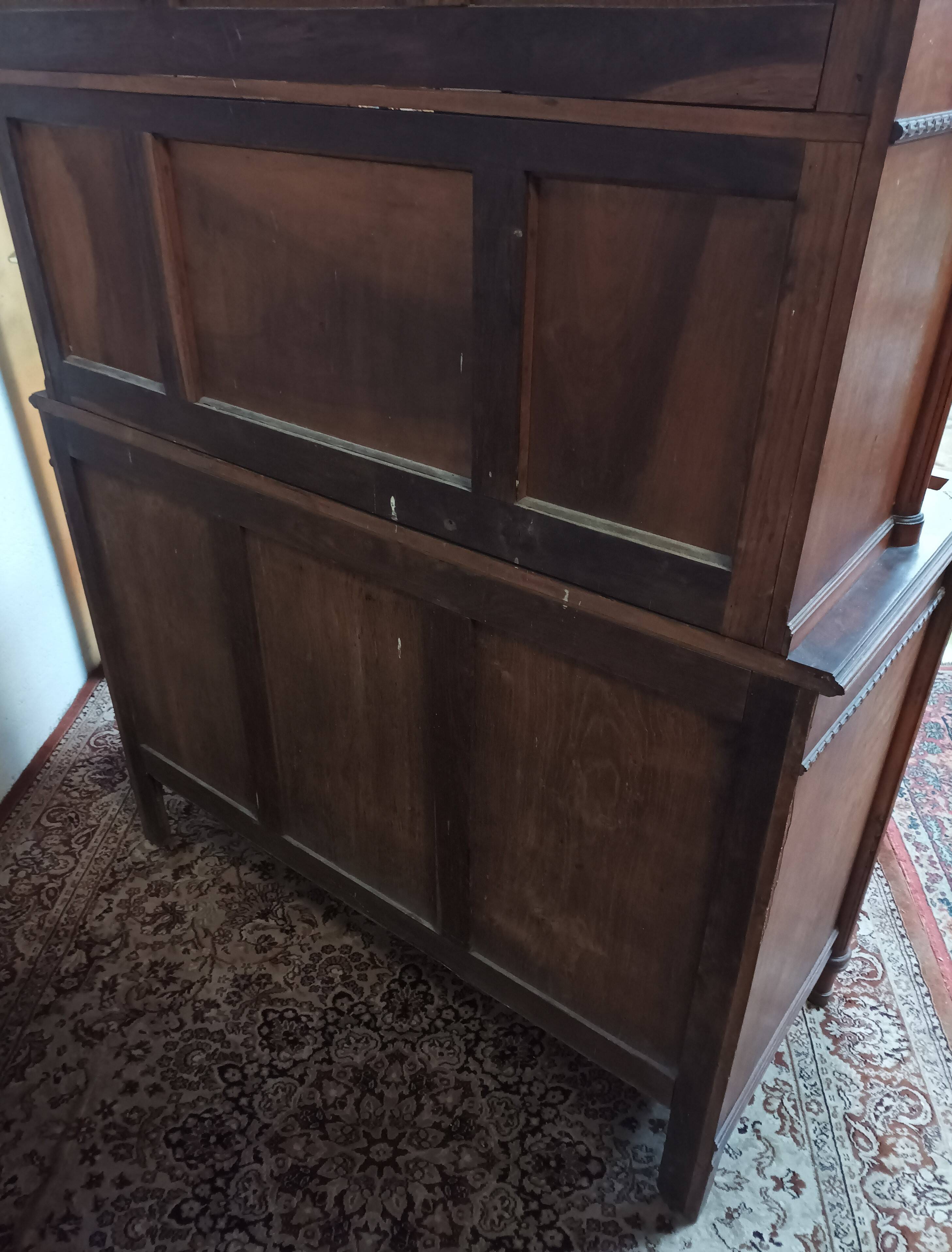 Louis XVI two-body sideboard stamped in walnut