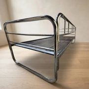 Vintage chrome tubular steel daybed frame, mid-20th century, Czechoslovakia, 190 × 86 × 67 cm