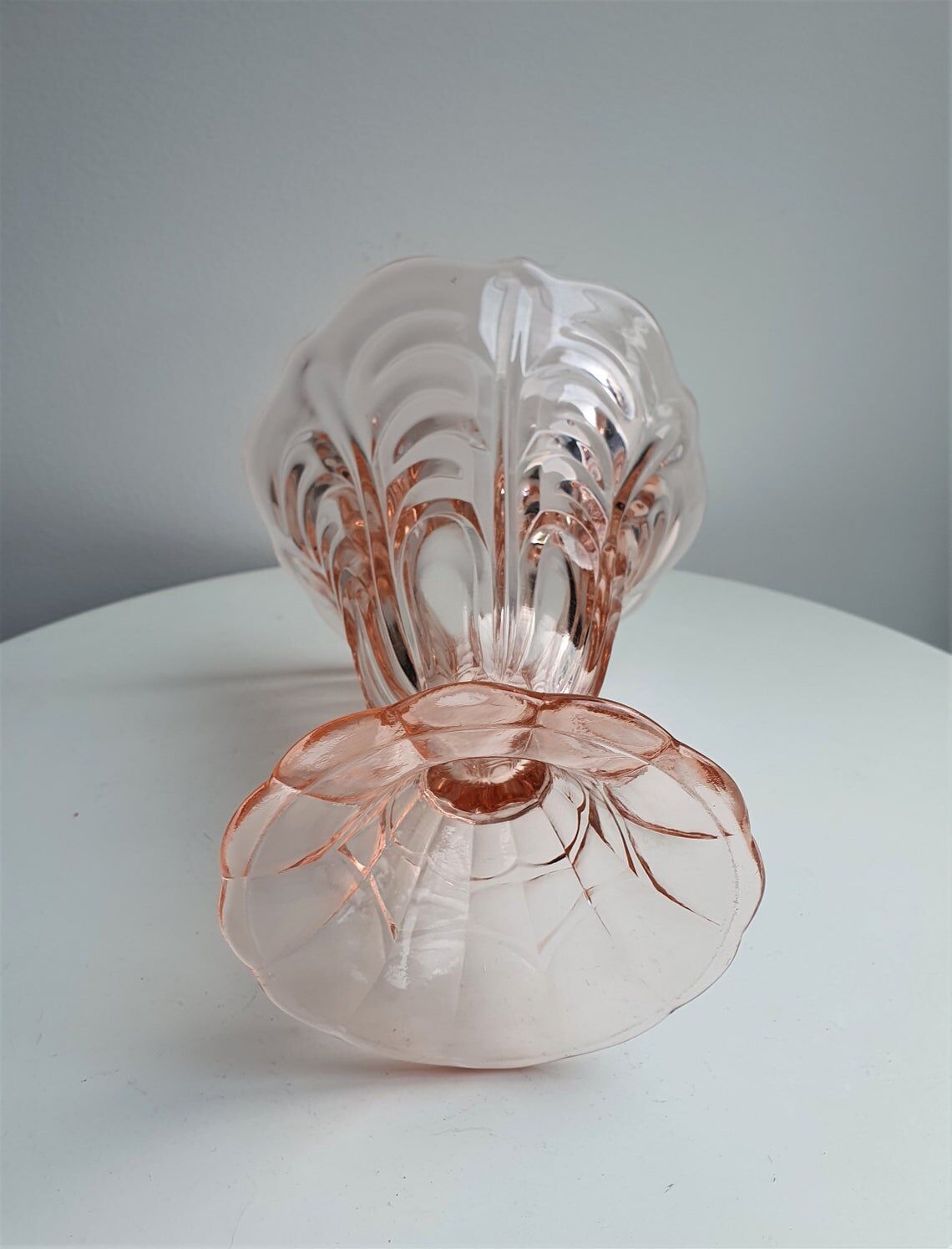Pink glass vase