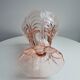 Vase en verre rose