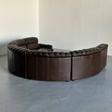1970s West Germany Modular Seating Se Leather Sectional Snake Sofa