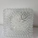 Square molded glass ceiling light "diamond point"