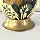 Cloisonne Ice Bucket, Vintage French Peach Enamel Pheasant Floral Desi