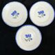 12 assiettes plates badonviller décor fleur bleu no digoin nº1