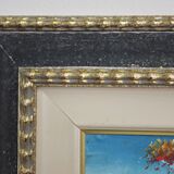 Framed painting of the Caribbean, early twenty-first century