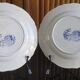 Lot de 2 assiettes creuses de collection en porcelaine Sarreguemines, années 1970