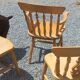 Set of 4 chairs and 1 armchair in mountain style.
