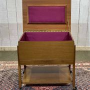 English mahogany sewing cabinet from the 1970s