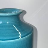 Turquoise blue vase H25.5