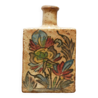 Old glazed terracotta bottle vase, Iran, XIX th