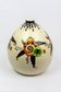 Art Deco vase Orchies, enamels on crackled background, stylised flowers