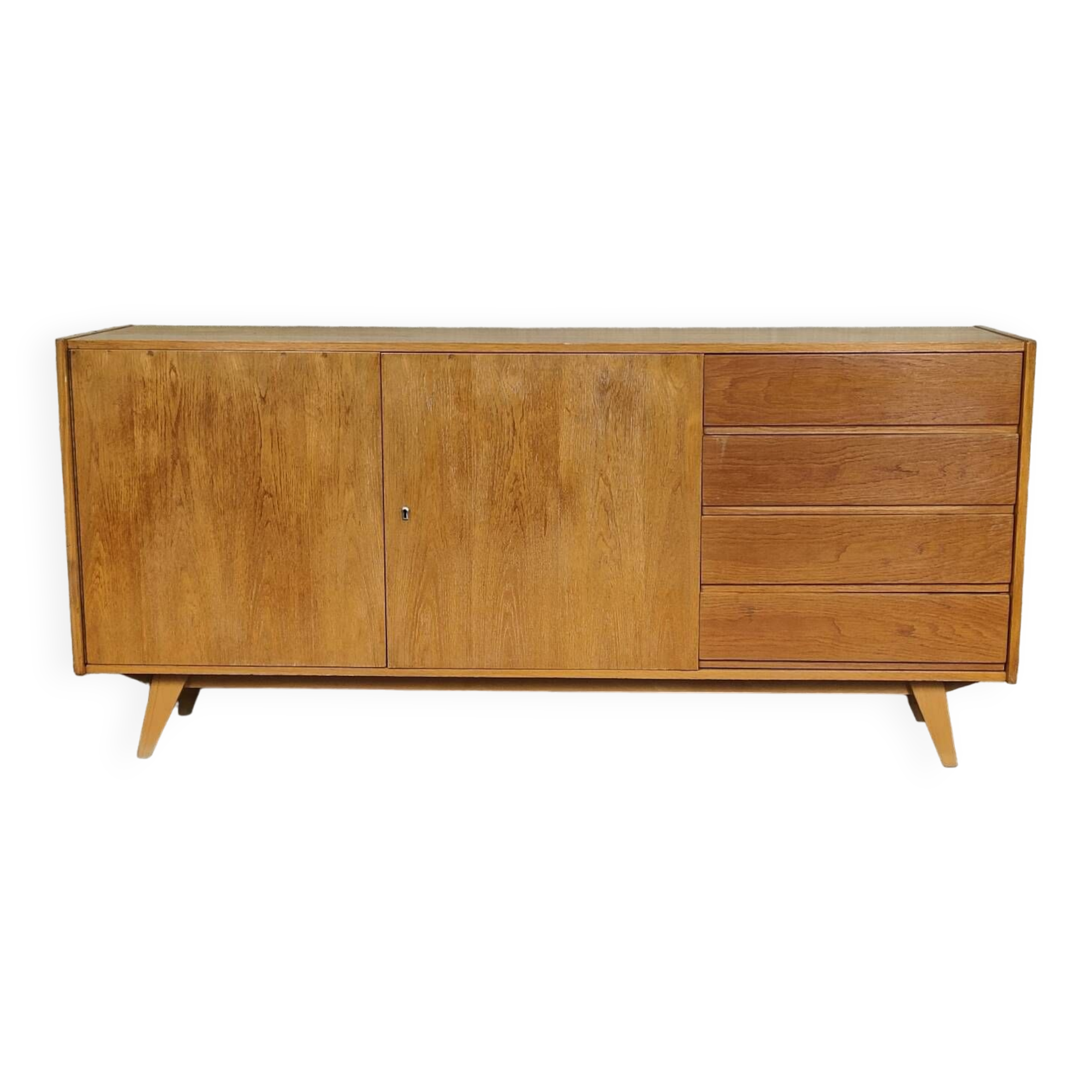 U460 wooden tower sideboard by Jiri Jiroutek for Interier Praha 1960