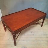Rectangular mahogany coffee table