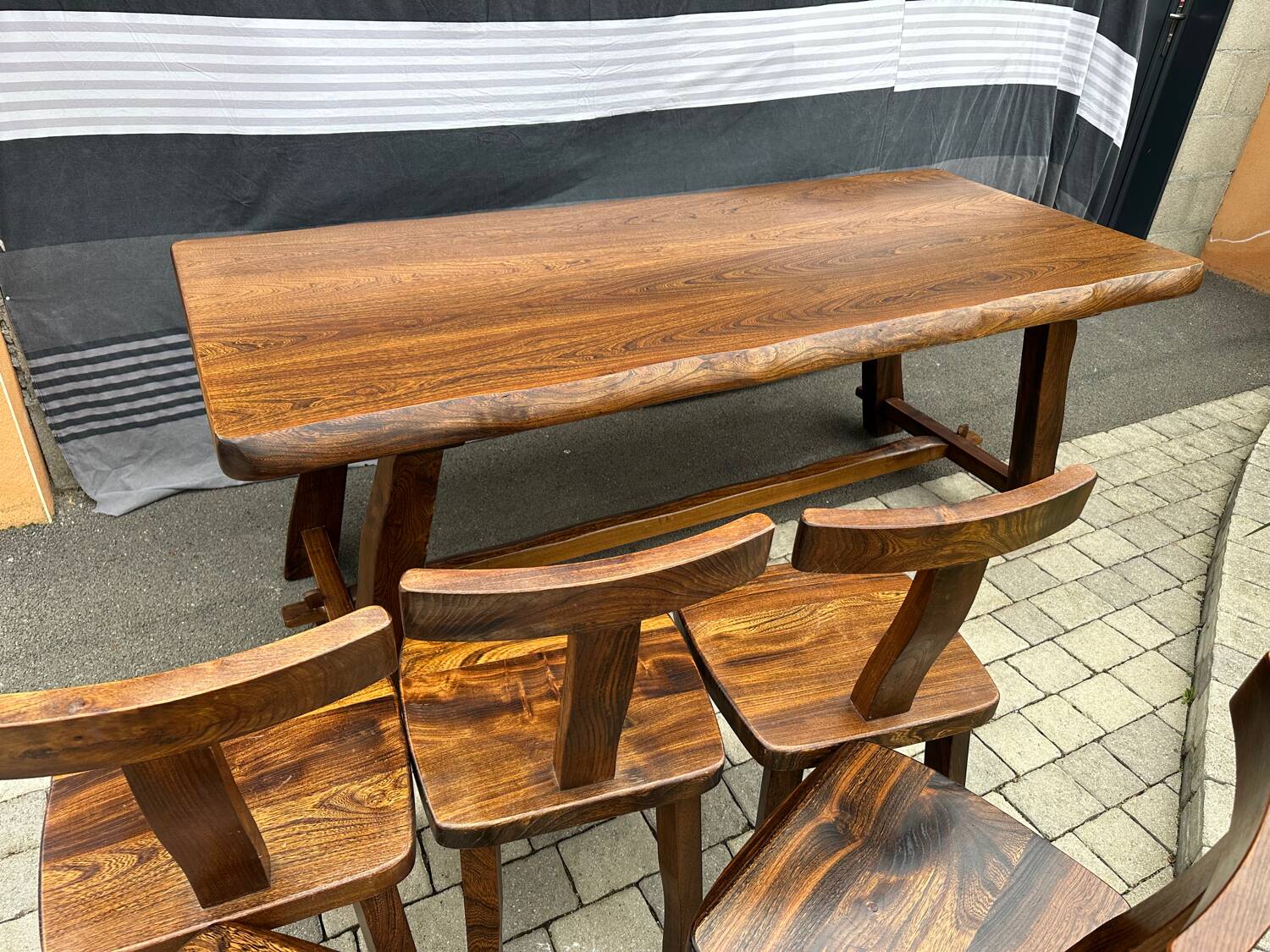 Aranjou table and chairs set 1980