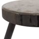 Vintage Rustic Three-Legged Stool, Solid Stained Wood, 45 cm