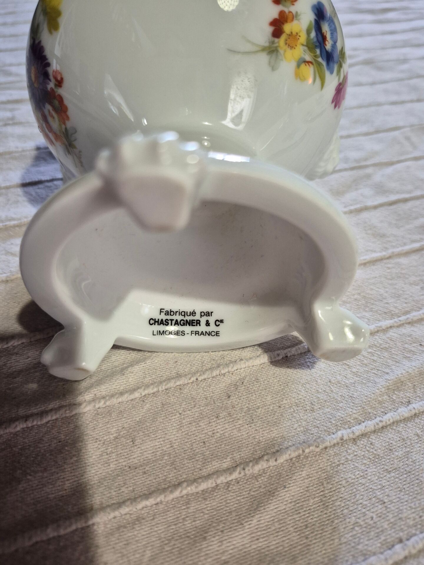 Sugar bowl chestnut Limoges