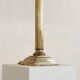 Neoclassical column table lamp in patinated brass