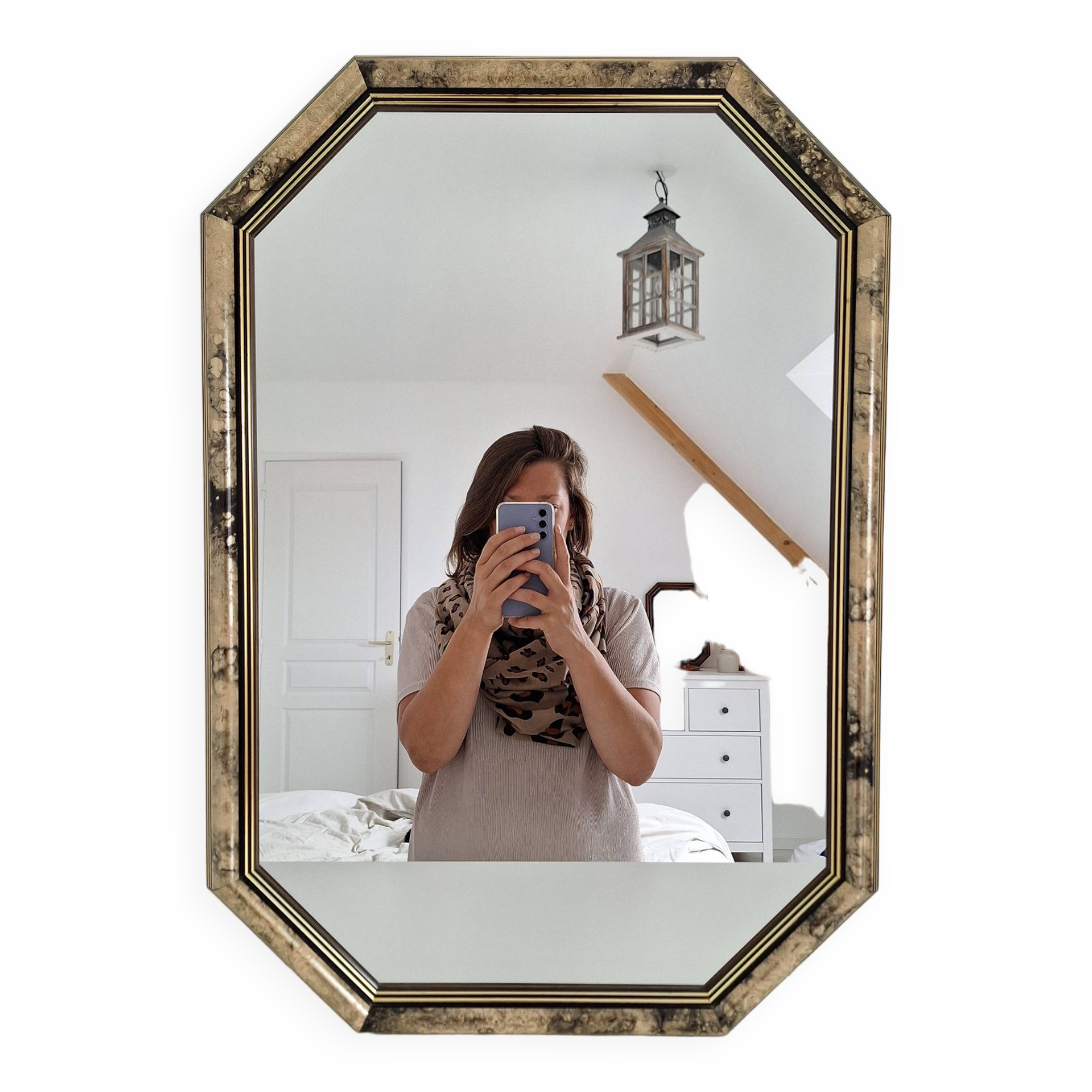 Vintage octagon mirror