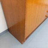 Vintage modernist teak and walnut wardrobe from the 60s and 70s