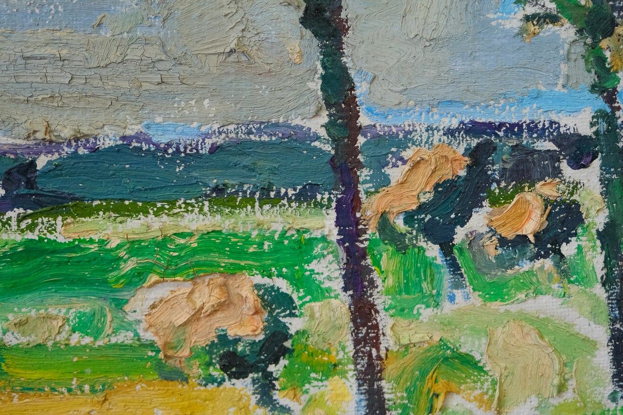 Karl Hall (1919-2011), Swedish Modern Painting, 1960s, Oil on Canvas, Framed