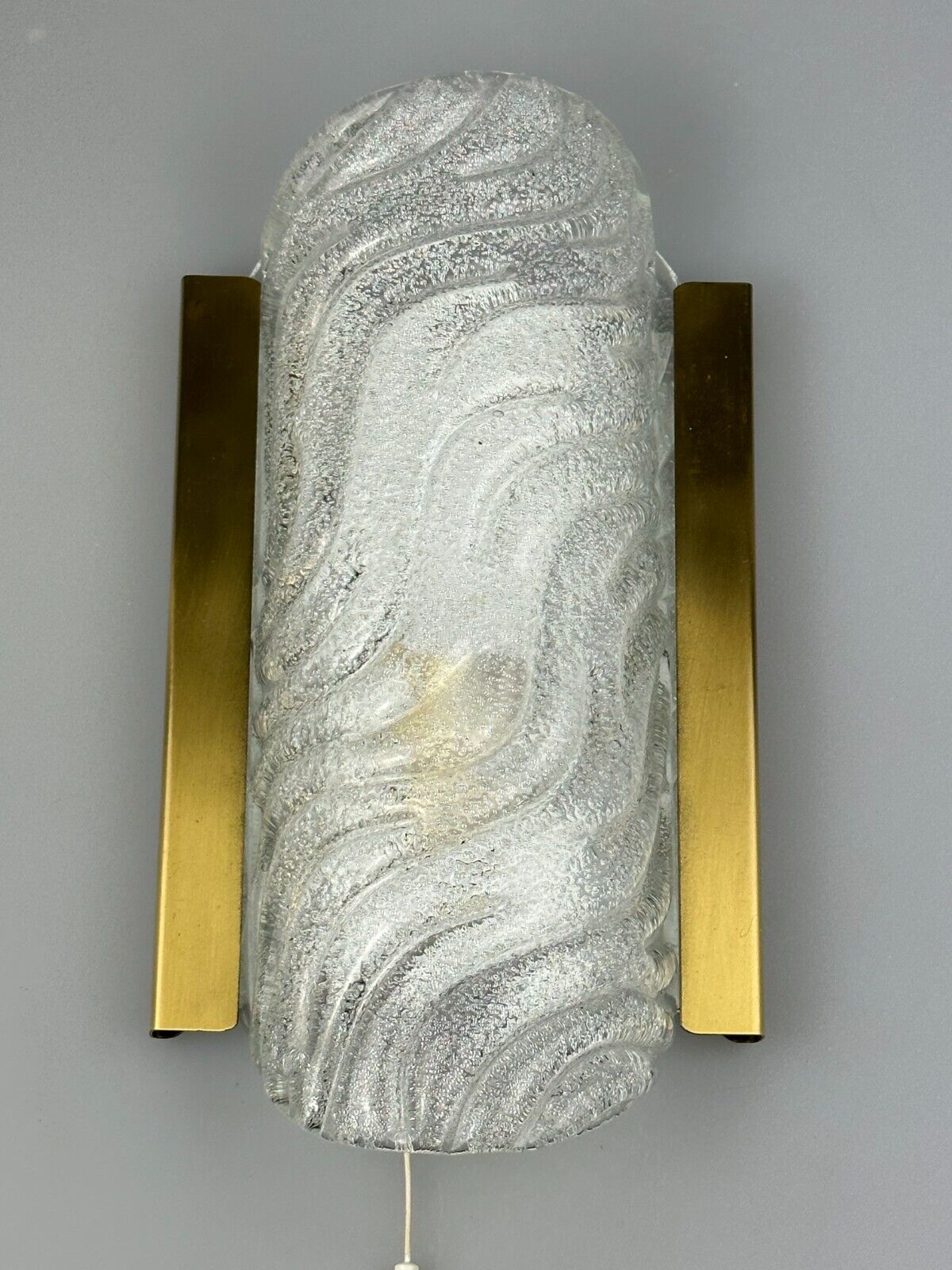 60s 70s wall lamp Fischer Leuchten Germany Wall Sconce Ice Glass Design
