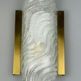 60s 70s wall lamp Fischer Leuchten Germany Wall Sconce Ice Glass Design