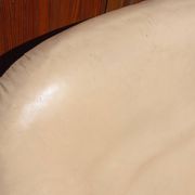 Pair of 1930s club armchairs in ivory leather.