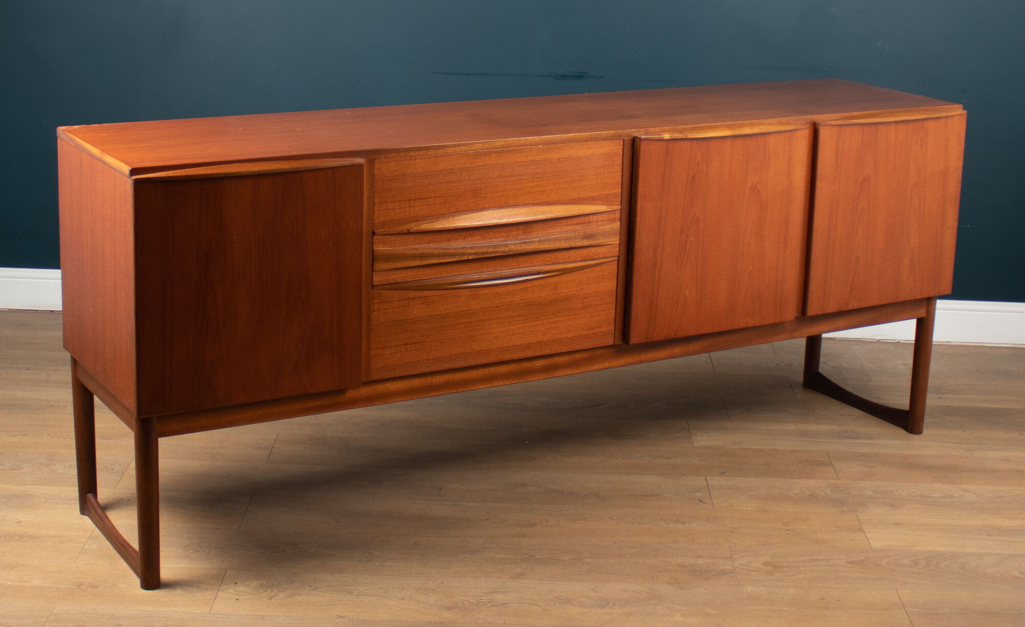Retro teak 1960s long mcintosh of kirkcaldy sideboard by tom robertson