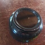 Black metal Bowl with floral design