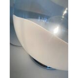 Lampe de table contemporaine en verre de Murano blanc de Murano dans le style des années 70