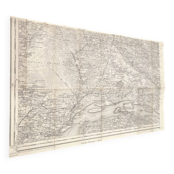 Old map Loire St Nazaire estuary late nineteenth